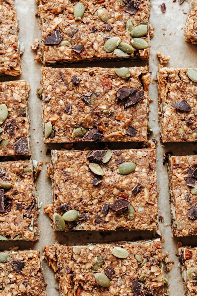 Chewy No-Bake CBD Granola Bars, flexible recipe for granola bars with 10mg CBD per serving.