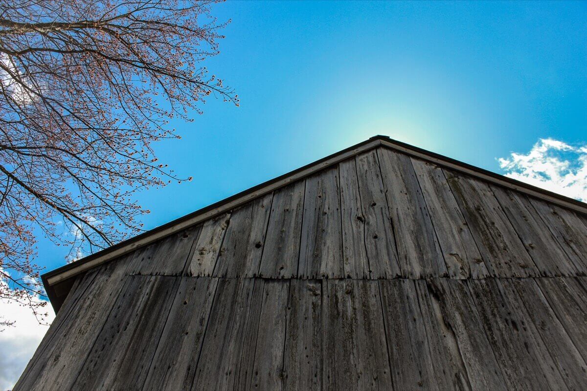 wooden house at the farm