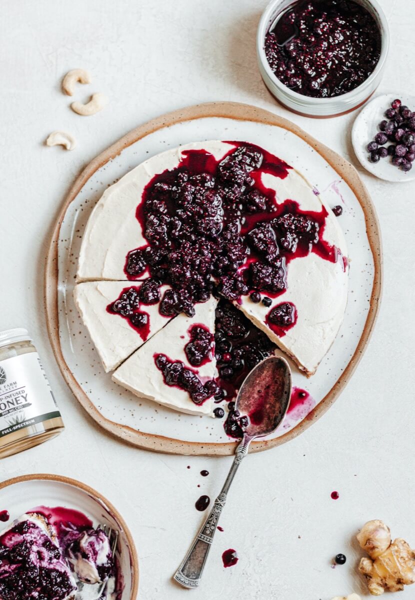 Simple, Healthy No-Bake Vegan Cheesecake